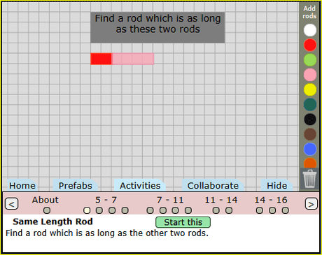Regletas de Cuisenaire online Regletas de Cuisenaire online