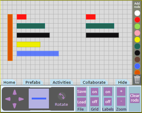 Regletas de Cuisenaire online Regletas de Cuisenaire online