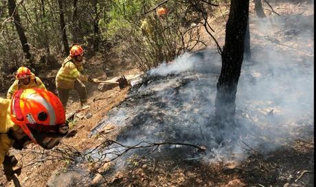 El Infoex activa el nivel 1 en el incendio forestal de Valverde de la Vera por afección a viviendas aisladas