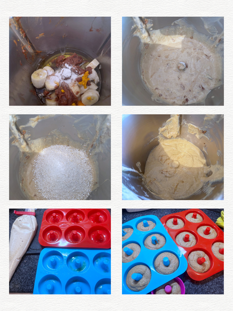 Donuts de plátano sanos Donuts de plátano sanos