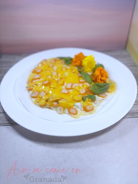 Pizza con base de atún