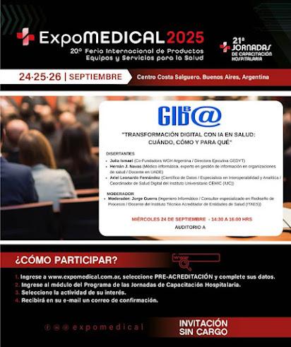 GIBBA en ExpoMedical 2025: “Transformación digital con Inteligencia Artificial en Salud” Interfaz de usuario gráfica, Sitio web
El contenido generado por IA puede ser incorrecto.