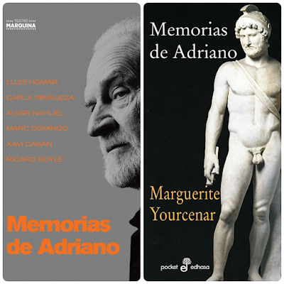 Portada de la novela editada por Edhasa y cartel anunciador de la representación Novela y Teatro. Adaptaciones teatrales de novelas