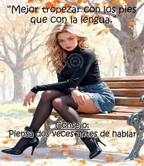 “Mejor tropezar con los pies que con la lengua.” Consejo: Piensa dos veces antes de hablar. (Zenón de Citio)