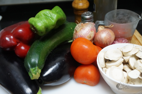 Pisto con champiñones Pisto con champiñones