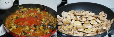 Pisto con champiñones Pisto con champiñones