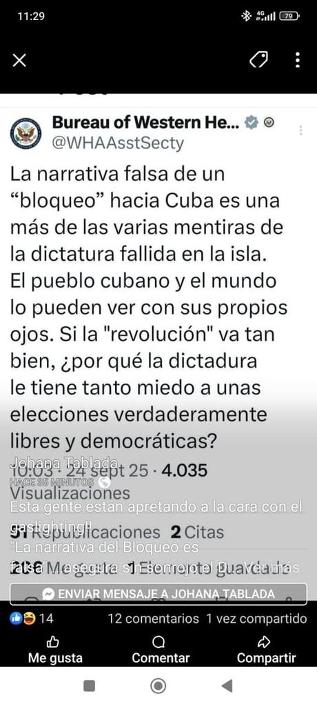 ¿Fuerte y claro al Departamento de Estado?