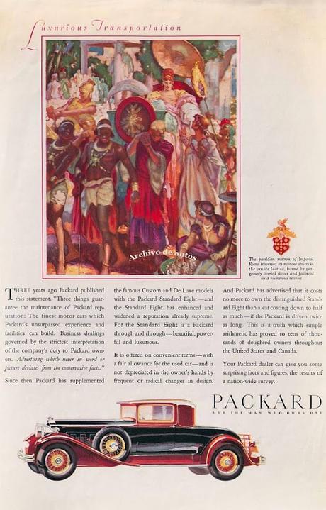 Packard en una vieja publicidad del año 1930 Packard en una vieja publicidad del año 1930