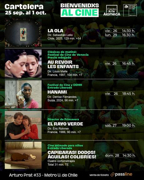 Descubre la Cartelera del Centro Arte Alameda del 25 de Septiembre al 1 de Octubre Descubre la Cartelera del Centro Arte Alameda del 25 de Septiembre al 1 de Octubre