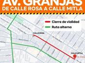 Cierre parcial avenida Granjas rehabilitación vial Industrial Aviación
