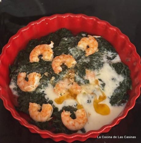 Bechamel, Espinacas y Langostinos: #Retotusrecetas
