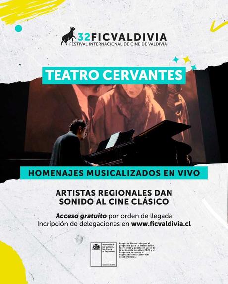 Cine y música en vivo: FICValdivia presenta homenajes musicalizados en el Teatro Cervantes Cine y música en vivo: FICValdivia presenta homenajes musicalizados en el Teatro Cervantes