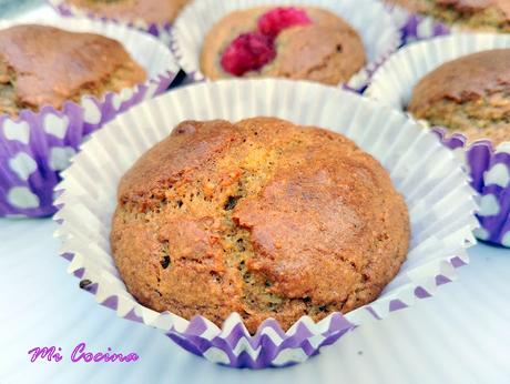 MAGDALENAS DE PLÁTANO Y HARINA DE ALMENDRAS