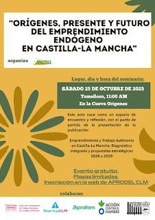 “Seminario: orígenes, presente y futuro del emprendimiento endógeno en Castilla-La Mancha” organizado por APRODEL