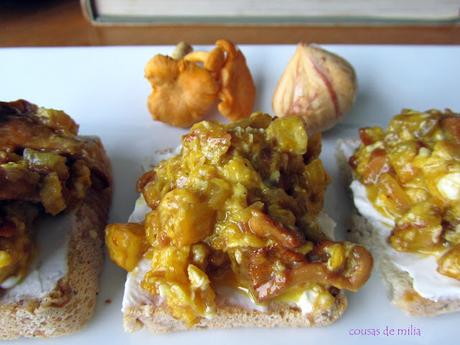 Revuelto de setas y castañas Revuelto de setas y castañas