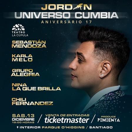 Jordan celebra 17 años de carrera en la Fiesta de la Cumbia en Teatro La Cúpula