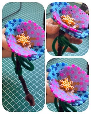 Flor Hama Beads 3d