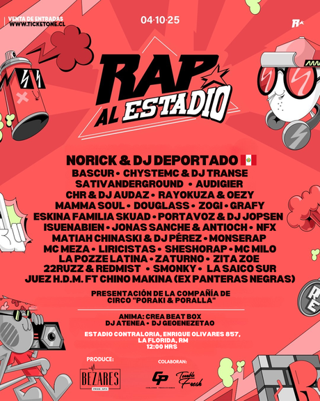 Rap al Estadio 2025: Un evento histórico en la escena del rap chileno Rap al Estadio 2025: Un evento histórico en la escena del rap chileno