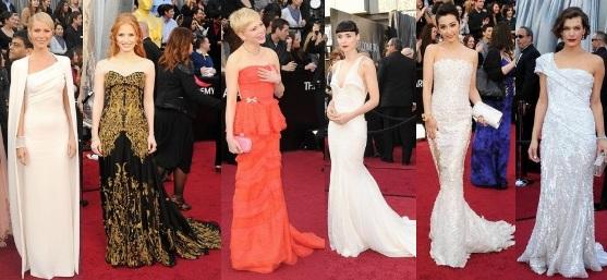 Oscars 2012. Las mejor vestidas. La diva. Estilo xl. La decepción. El peor posado. Espléndida madurez