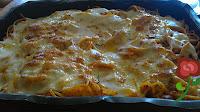 Spaguettis gratinados