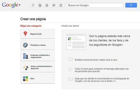 Cómo crear una página de Google Plus (+) para websites, empresas, negocios y más