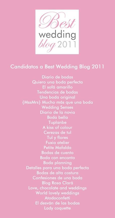 Para el mejor blog de bodas