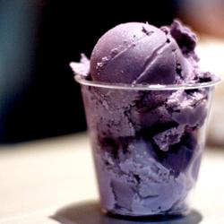 Helado de lavanda.