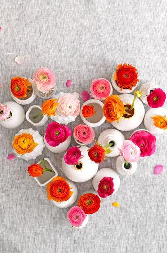 Burbujas enamoradas: corazones florales