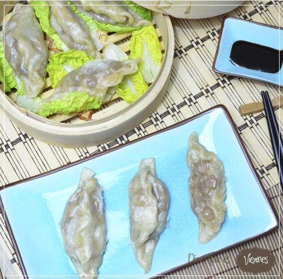 Empanadillas de atun al vapor, estilo oriental