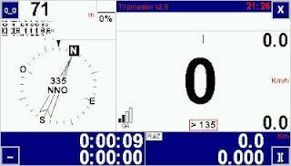 Traza de la ruta en un GPS tomtom