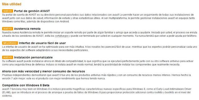 avast!7 caracteristicas