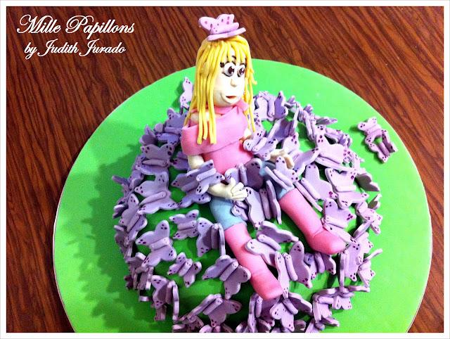 una tarta de cumpleaños muy Mille Papillons by Cinta