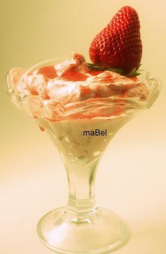 Crema fácil de fresas