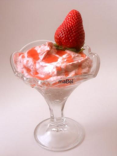 Crema fácil de fresas