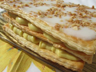 Milhojas de almendra