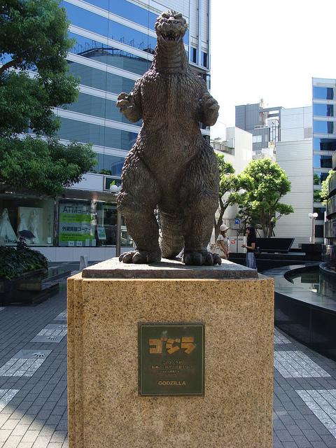 La plaza de Godzilla en Tokyo
