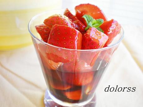 Fresas con vinagre de Merlot