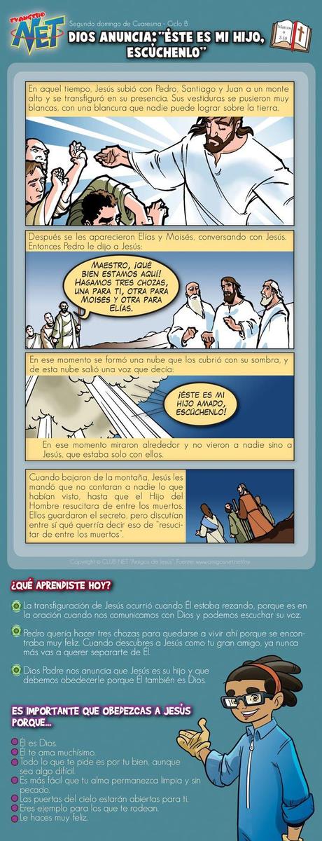 EVANGELIO DOMINICAL EN CÓMIC: 04 DE MARZO DEL 2012 (II DOMINGO DE CUARESMA)