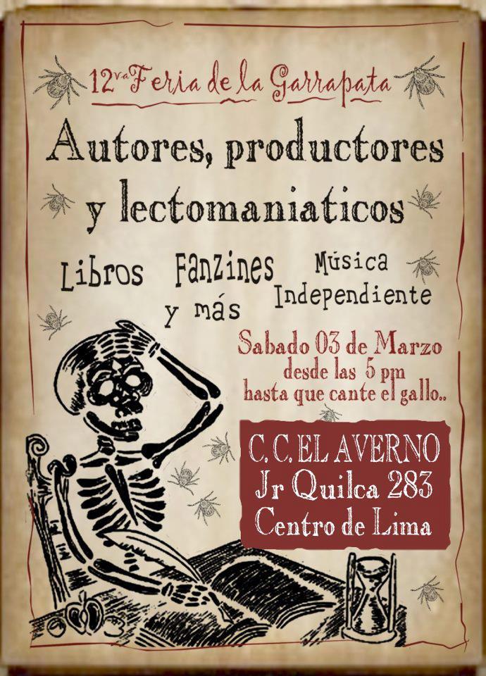 Este sabado 3 de marzo en el averno, 12 ava feria la garrapata