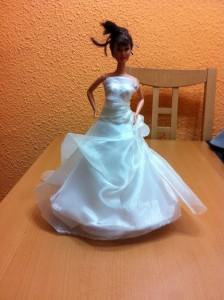 Vestido de novia para Barbie. Parte V, el vestido de organza.