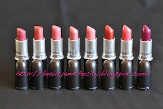 Lipstick Swatches I - MAC