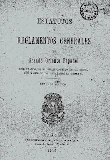 Hemos recibido los Estatutos y Reglamentos del Grande Oriente Español (1915)