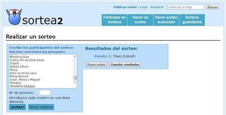 Resultado sorteo Como agua de mayo