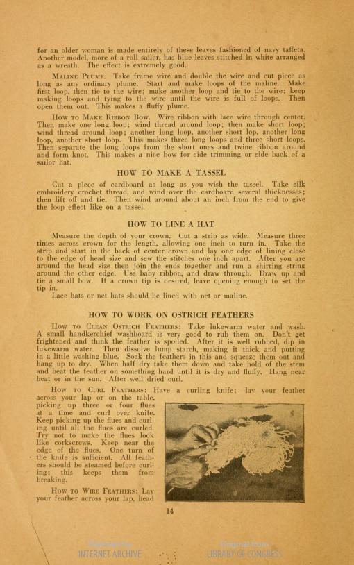 Home Millinery, Madame Margariete’s manual