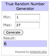 FELIZ SAN VALENTÍN - RESULTADO DEL SORTEO CARLA BULGARIA