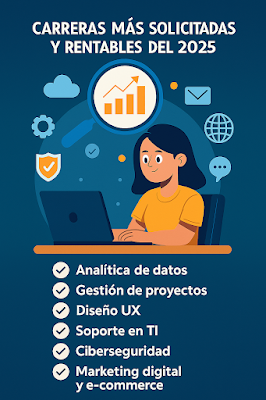 ​Las Carreras más Buscadas y Rentables en 2025 (¡Sin Necesidad de Título Universitario!)