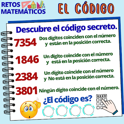 MateRecreativa, Matemática Recreativa, Matemáticas Divertidas, Clases divertidas, Juegos Divertidos, Juegos de números, Descubre el número, El número oculto, Picas y Fijas,  Acertijos, Acertijos numéricos, Desafíos matemáticos, Retos matemáticos, Problemas matemáticos, Problemas de lógica, Problemas de ingenio, Lógica, Lógica matemática, MatesDivertidas, El código, El código secreto
