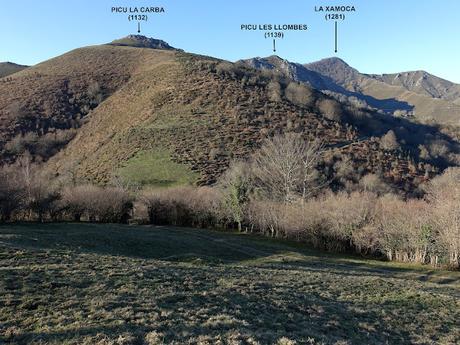 Les Cueves-La Carbazosa-Les Llombes-Picu la Carba-Pumarín