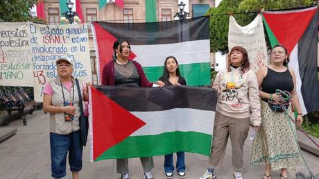 Convocan clausura simbólica de la SRE en San Luis Potosí para exigir acciones contundentes en apoyo a Palestina