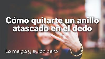 Cómo quitar un anillo atascado en el dedo